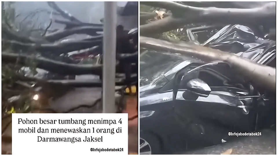 Kolase Kejadian Banjir Di Dharmawangsa [Instagram.com/infojabodetabekjur24]